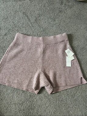 Abercrombie & Fitch Waffle-Knit Lounge Shorts - Dusty Mauve